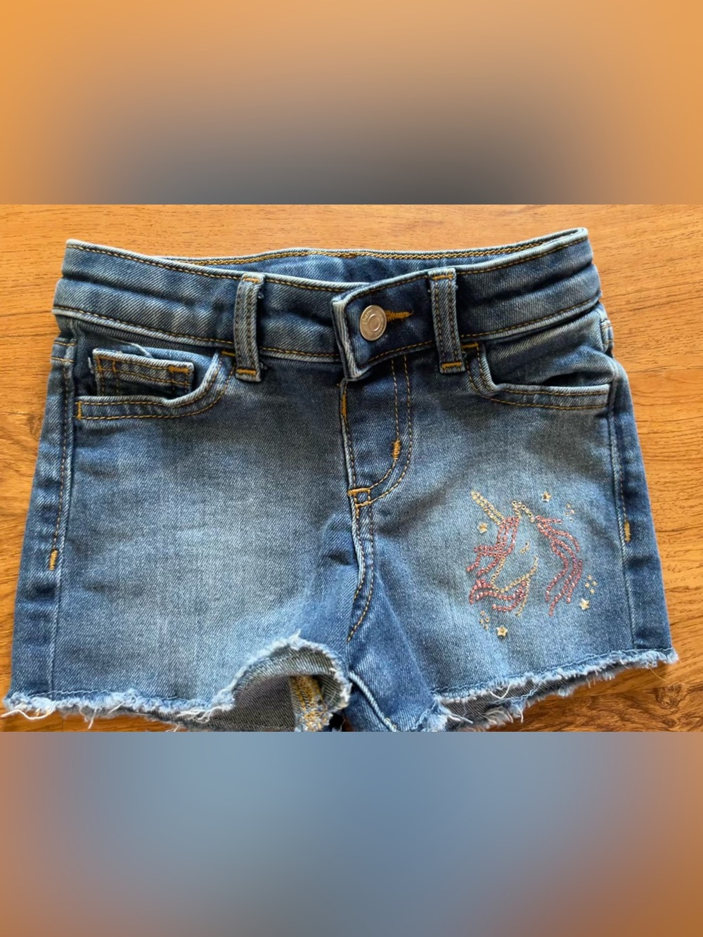 Jumping Beans 2T Blue jeans unicorn shorts toddler shorts